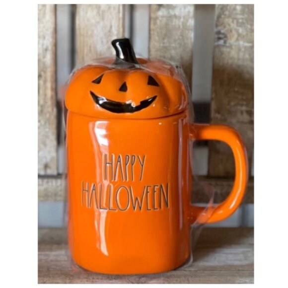 NEW Rae Dunn Happy Halloween Pumpkin Mug Topper - Picture 3 of 3